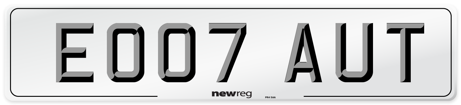 EO07 AUT Number Plate from New Reg